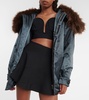 Oversized faux fur-trimmed parka