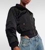 Shrunk cropped bomber jacket