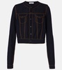 Fluid cropped wool-blend jacket