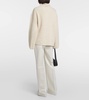Ribbed-knit wool turtleneck sweater