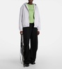 Cotton jersey zip-up hoodie