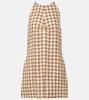 Antigua checked linen minidress