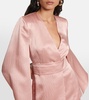 Bridal Occhi belted silk jacket