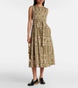 Andreis printed cotton poplin midi dress