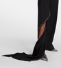 Spiral cotton wide-leg pants