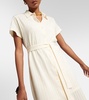 Ribbed-knit cotton midi dress