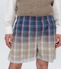Checked cotton shorts