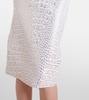 High-rise snake-print pencil skirt