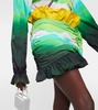 Ombré ruffled miniskirt