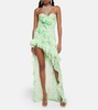 Embellished silk maxi dress