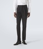 Silk, wool, and mohair straight pants