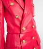 Cropped leather jacket