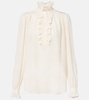 Meredith ruffled silk blouse