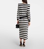 Striped jersey top