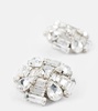 Flower crystal-embellished earrings