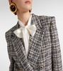 Wool lamé tweed blazer