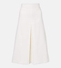 Renoir pleated cotton midi skirt