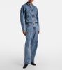Knit Band straight jeans