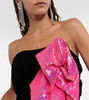 Strapless embellished minidress