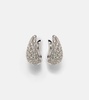Claw 18kt white gold earrings with diamonds