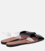 Ane Glass PVC and patent leather slingback flats