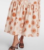 Ibiza printed linen and cotton maxi dress