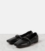Monili leather Mary Jane flats