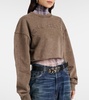 Logo cropped cotton jersey sweatshirt
