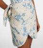 Agustina printed linen beach cover-up