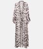 Betty zebra-print chiffon kaftan