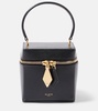 Cube leather vanity bag