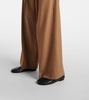 Carmen wool flannel wide-leg pants
