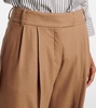 Carmen wool flannel wide-leg pants