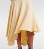 Cutout asymmetric jersey midi dress