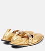 Falabella metallic Mary Jane flats