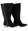 women's social butterfly wide calf boots in black