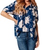 just coasting floral blouse in navy