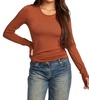 moonlight long sleeve tee in whiskey