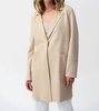 scuba suede straight jacket in parchment
