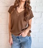 lost in love oversized sweater vest in gingerbread
