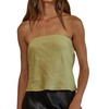 love me like tube top in olive gold