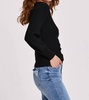 lincoln peplum sleeve sweater in black