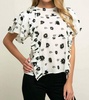 zoe top in black/white