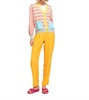lama stripe v neck cardigan in peach