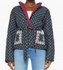 tamil dot silk jacket in black raven