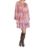 rayven animal print dress in burgundy