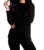 supersoft mock neck pullover in black