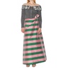 carlotta striped skirt in winter pink/pine green