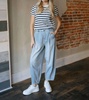 barrel denim pants in light wash