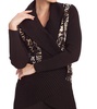 leopard signature wrap in black/champagne